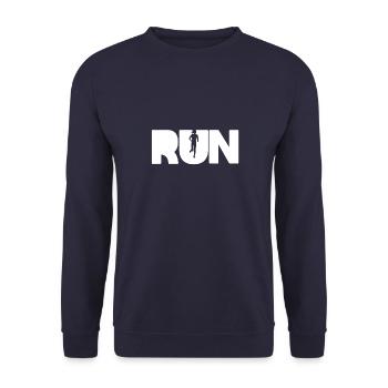 RUN - Sweat-shirt Unisexe - marine - Devant - Alina (178cm) & Michal (187cm)