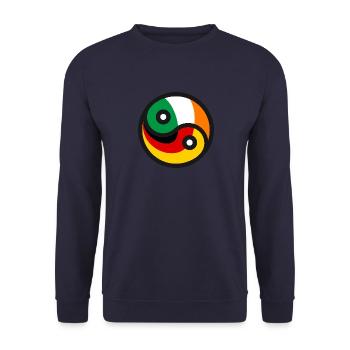 Yin & Yang - Allemagne & Irlande - Sweat-shirt Unisexe - marine - Devant - Alina (178cm) & Michal (187cm)
