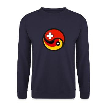 Yin & Yang - Germany & Switzerland - Unisex Sweatshirt - navy - Front - Alina (178cm) & Michal (187cm)