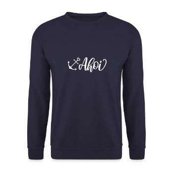 Ahoi - Unisex Pullover - Navy - Vorne - Alina (178cm) & Michal (187cm)