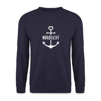 Nordlicht - Unisex Pullover - Navy - Vorne - Alina (178cm) & Michal (187cm)