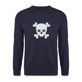 Schädel - Unisex Pullover - Navy - Vorne - Alina (178cm) & Michal (187cm)