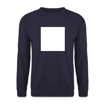 Weißes Quadrat leer - Unisex Pullover - Navy - Vorne - Alina (178cm) & Michal (187cm)