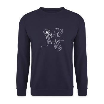 MINEPOWER COMBAT - Unisex Sweatshirt - navy - Front - Alina (178cm) & Michal (187cm)