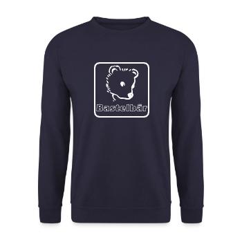 Bastelbär hellesDesign - Unisex Pullover - Navy - Vorne - Alina (178cm) & Michal (187cm)