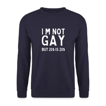 Not Gay but - Unisex Pullover - Navy - Vorne - Alina (178cm) & Michal (187cm)