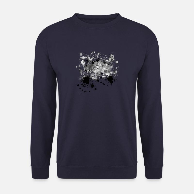 Farbspritzer Farbverlauf sw - Unisex Pullover - Navy