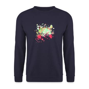 Color splash color gradient tgpi - Unisex Sweatshirt - navy - Front - Alina (178cm) & Michal (187cm)