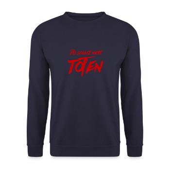 Du sollst nicht töten - Unisex Pullover - Navy - Vorne - Alina (178cm) & Michal (187cm)