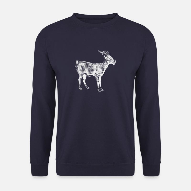 White Goat - Unisex Pullover - Navy