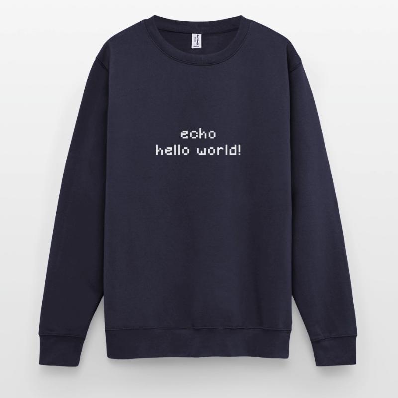 ITler - echo hello world - CLI CMD Sweat-shirt Unisexe