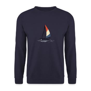 bateau à voile - Sweat-shirt Unisexe - marine - Devant - Alina (178cm) & Michal (187cm)