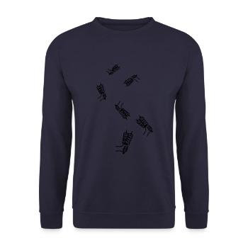 Spieß grill Icon - Unisex Pullover - Navy - Vorne - Alina (178cm) & Michal (187cm)