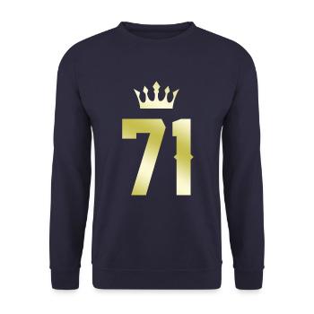 71 Couronne numérique - Sweat-shirt Unisexe - marine - Devant - Alina (178cm) & Michal (187cm)