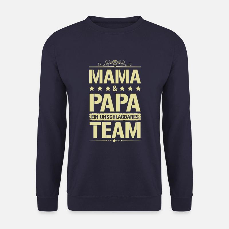 mama und papa team - Unisex Pullover - Navy