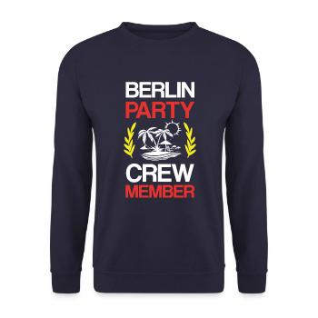 Berlin Party Crew - Unisex Pullover - Navy - Vorne - Alina (178cm) & Michal (187cm)