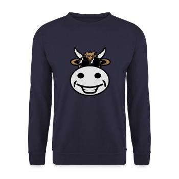 Lunettes de soleil drôles de vache - Sweat-shirt Unisexe - marine - Devant - Alina (178cm) & Michal (187cm)