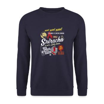 Chili Sriracha n’est pas une danse - Sweat-shirt Unisexe - marine - Devant - Alina (178cm) & Michal (187cm)