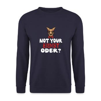 Not Your Ernst Oder? - Unisex Pullover - Navy - Vorne - Alina (178cm) & Michal (187cm)