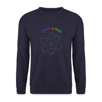 science is music - Unisex Sweatshirt - navy - Front - Alina (178cm) & Michal (187cm)