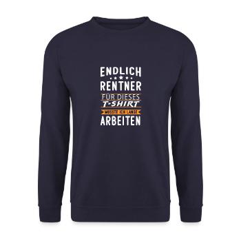 ENFIN DES RETRAITÉS - Sweat-shirt Unisexe - marine - Devant - Alina (178cm) & Michal (187cm)