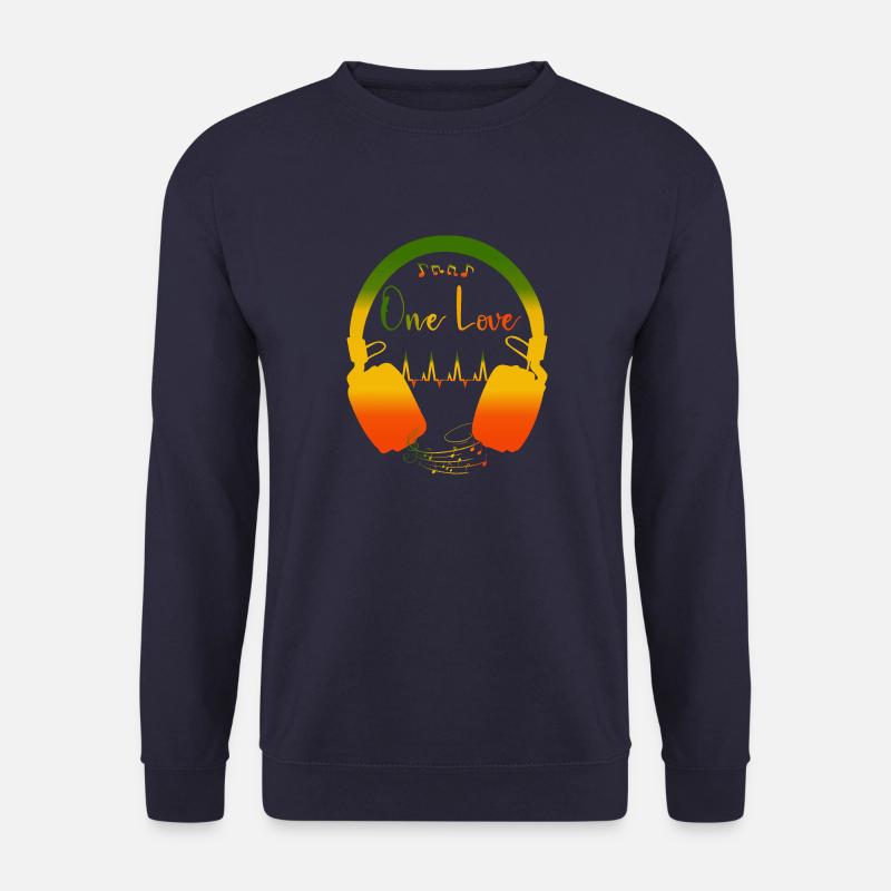 Reggae One Love - Headset design - Unisex Pullover - Navy