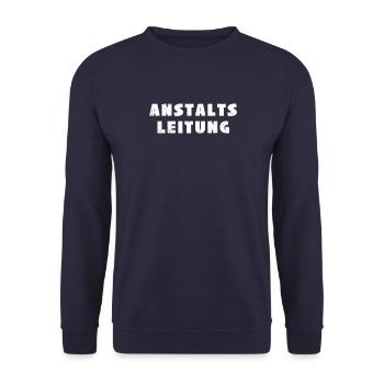 Anstaltsleitung - Unisex Pullover - Navy - Vorne - Alina (178cm) & Michal (187cm)