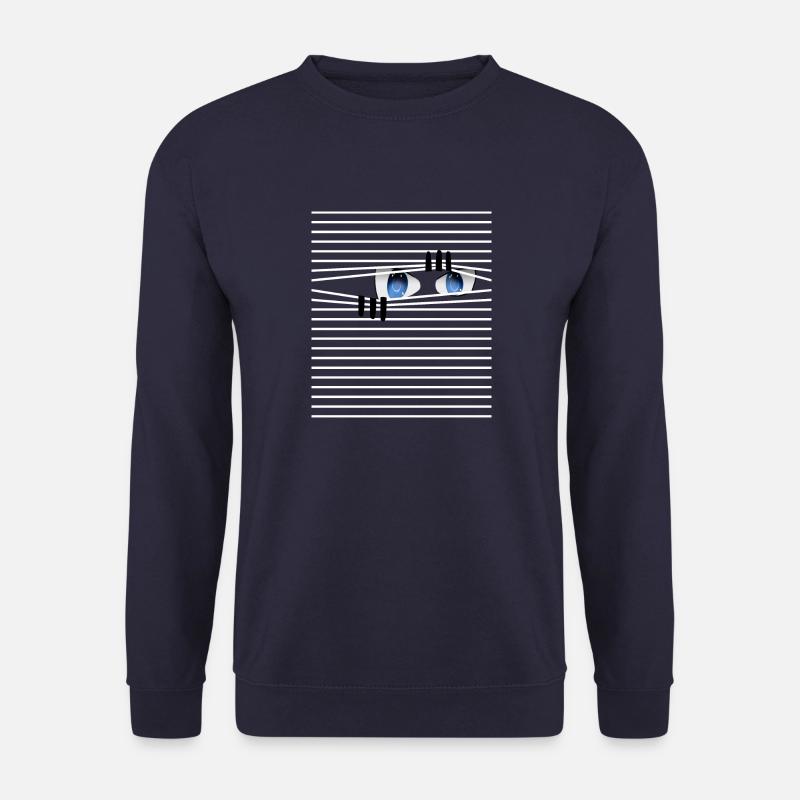 Augen auf - Überwachung Spion Neugierig - Unisex Pullover - Navy