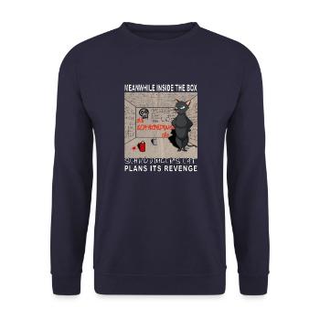 Inside the box: Schrödingers cat plans its REVENGE - Unisex Pullover - Navy - Vorne - Alina (178cm) & Michal (187cm)