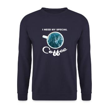 Tasse à café - Je rêve de la mer - Sweat-shirt Unisexe - marine - Devant - Alina (178cm) & Michal (187cm)