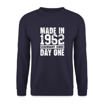 Hergestellt 1962, legendär seit dem ersten Tag - Unisex Pullover - Navy - Vorne - Alina (178cm) & Michal (187cm)