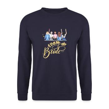 Bride bride wedding stag party bridesmaid party stag party - Unisex Sweatshirt - navy - Front - Alina (178cm) & Michal (187cm)