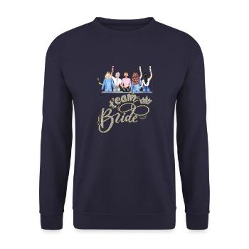 Bride bride wedding stag party bridesmaid party stag party - Unisex Sweatshirt - navy - Front - Alina (178cm) & Michal (187cm)
