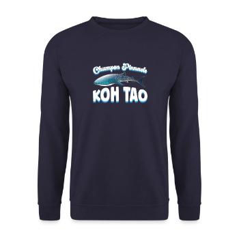 Walhai - Chumpon Pinnacle - Koh Tao - Tauchen - Unisex Pullover - Navy - Vorne - Alina (178cm) & Michal (187cm)