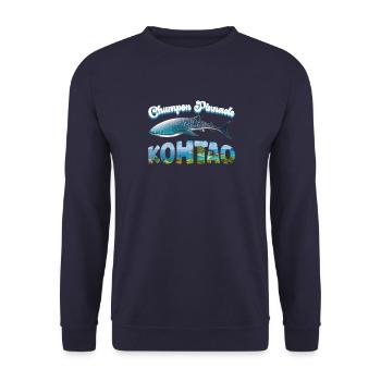 Walhai - Chumpon Pinnacle - Koh Tao - Tauchen - Unisex Pullover - Navy - Vorne - Alina (178cm) & Michal (187cm)