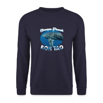 Walhai - Chumpon Pinnacle - Koh Tao - Tauchen - Unisex Pullover - Navy - Vorne - Alina (178cm) & Michal (187cm)