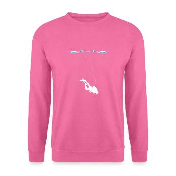 Scuba Taucher unter Wasser mit Luftblasen - Unisex Pullover - Pink - Vorne