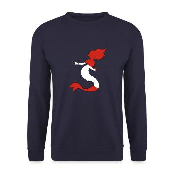 Dive Flag Flags Mermaid Plongée sous-marine - Sweat-shirt Unisexe - marine - Devant - Alina (178cm) & Michal (187cm)