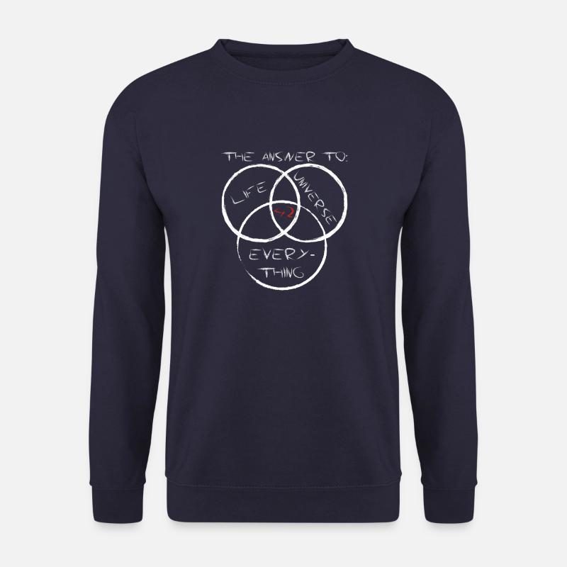 Life Universe Everything 42 Svar - Unisex sweater - marineblå
