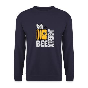 bee different saying quote - Unisex Sweatshirt - navy - Front - Alina (178cm) & Michal (187cm)