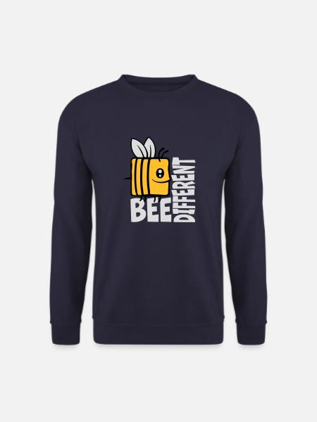 bee different saying quote - Unisex Sweatshirt - navy