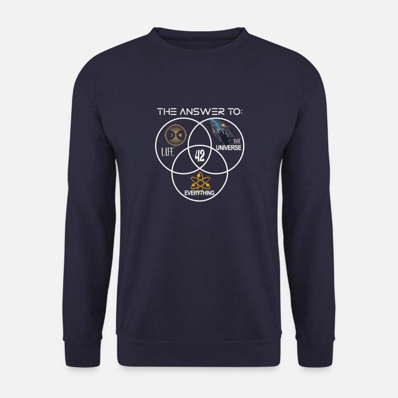 Life Universe Everything 42 Antwort - Unisex Pullover - Navy