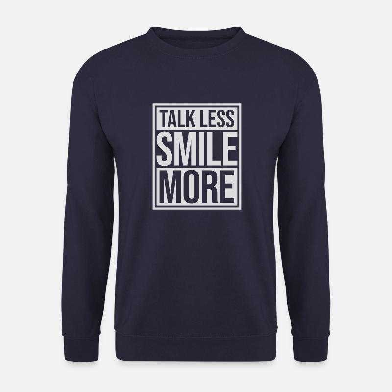 talk less smile more - Unisex Pullover - Navy