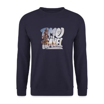Time for travel - Unisex Sweatshirt - navy - Front - Alina (178cm) & Michal (187cm)