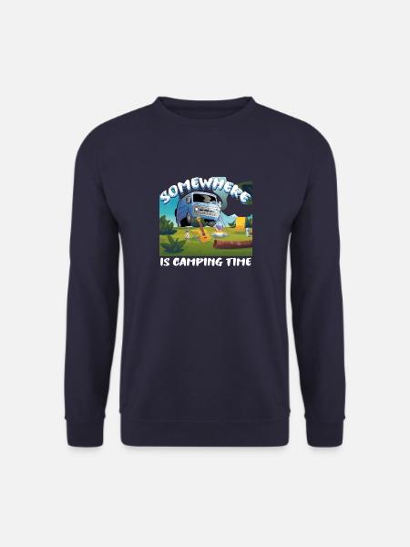 Somewhere is camping time - Unisex Sweatshirt - navy