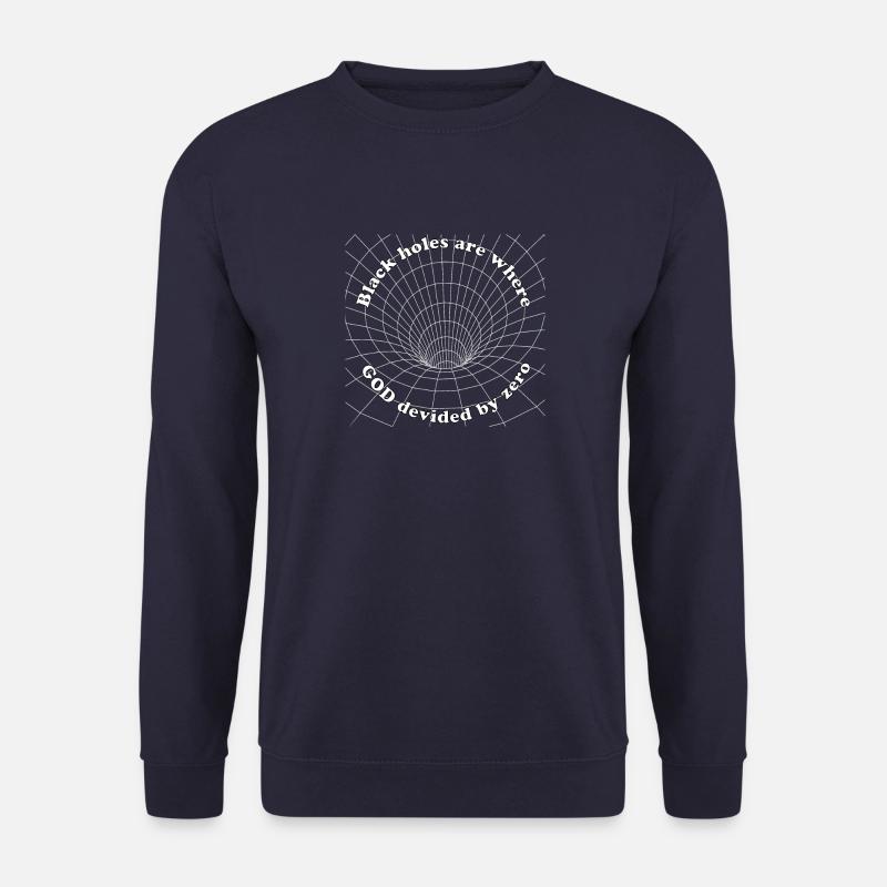 Black holes are where god divided by zero - Unisex Pullover - Navy