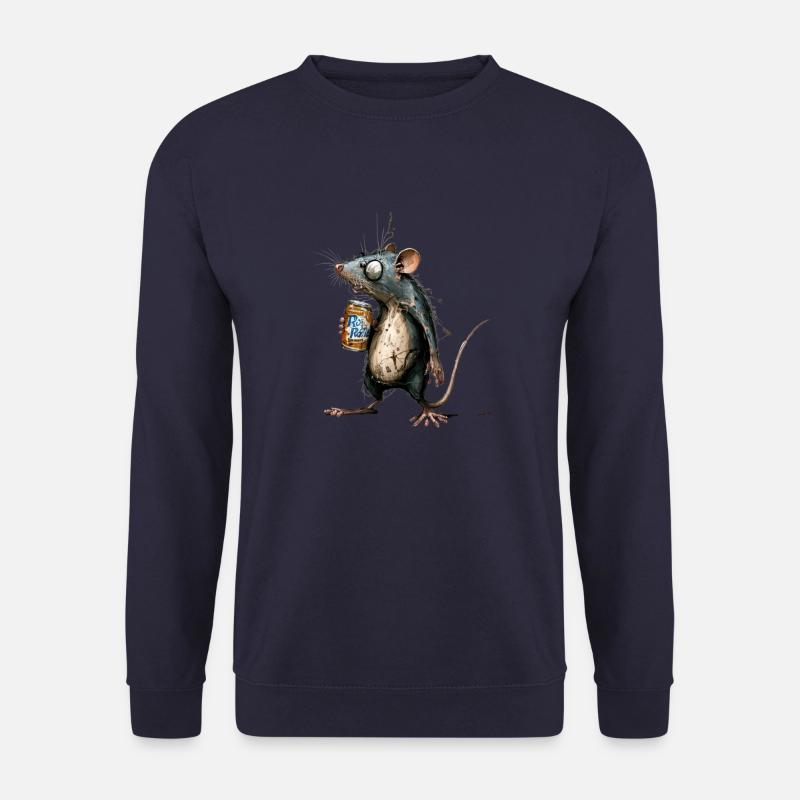 crazy Maus mit Bier - Unisex Pullover - Navy
