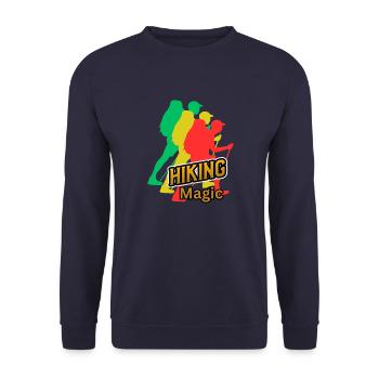 Hiking magic - Unisex Sweatshirt - navy - Front - Alina (178cm) & Michal (187cm)