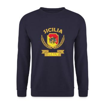Sizilien Region Italien Sicilia Italia Catania - Unisex Pullover - Navy - Vorne - Alina (178cm) & Michal (187cm)