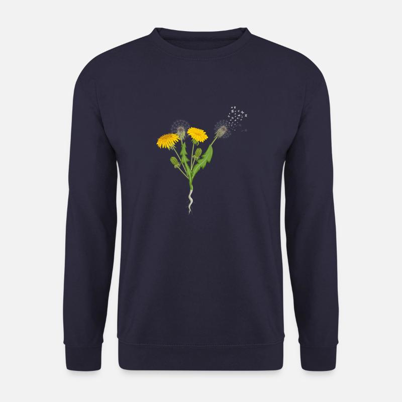 Löwenzahn Pusteblumen Schmetterlinge - Unisex Pullover - Navy